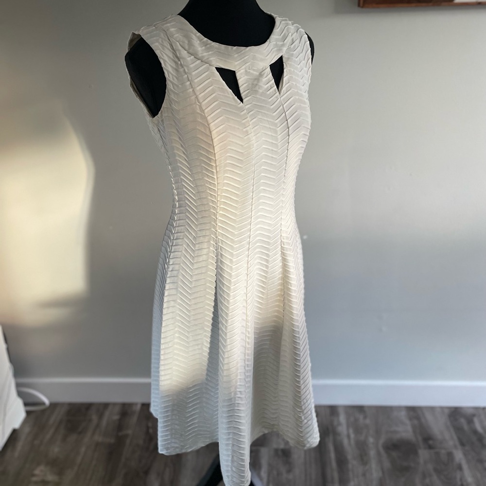 White Midi Dress with Cut Outs - Picture 3 of 7